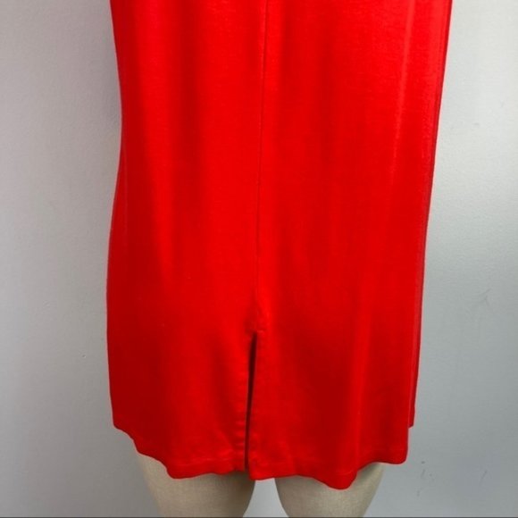 4/$25 Vince Camuto Red High-low Beaded Trim Sleeveless Top Tank Size Small - Picture 6 of 9